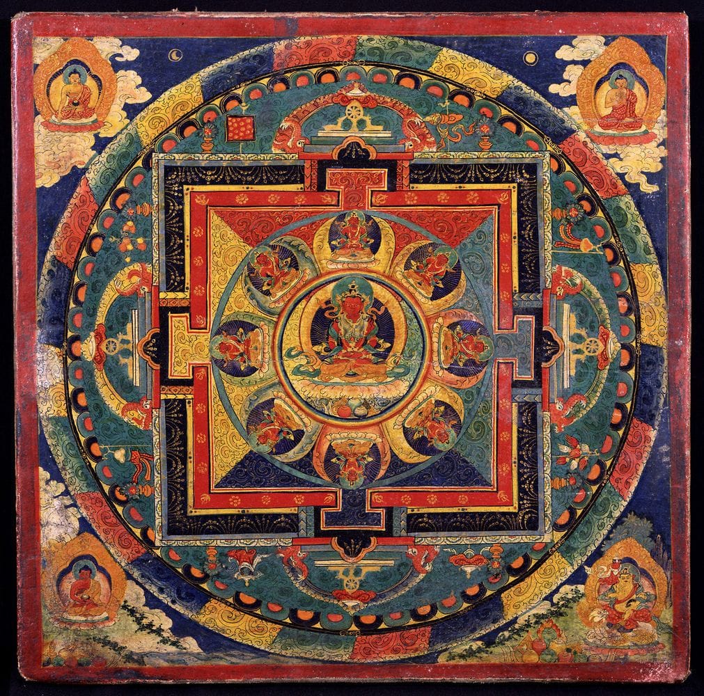 Artwork Title: Amitayus Nine Deity Mandala