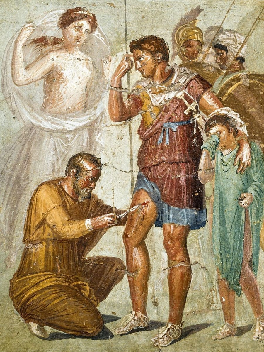 Artwork Title: Treatment of a Wounded Roman Soldier