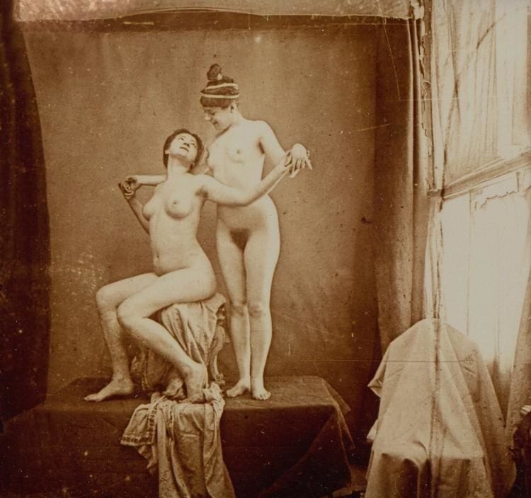 Artwork Title: Old Stereophoto Nudism Belle Epoque