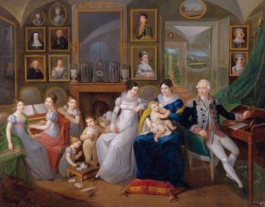 Artwork Title: Gabriel Joseph de Froment, Baron de Castille, his wife Princess Hermine Aline Dorothée de Rohan, and
