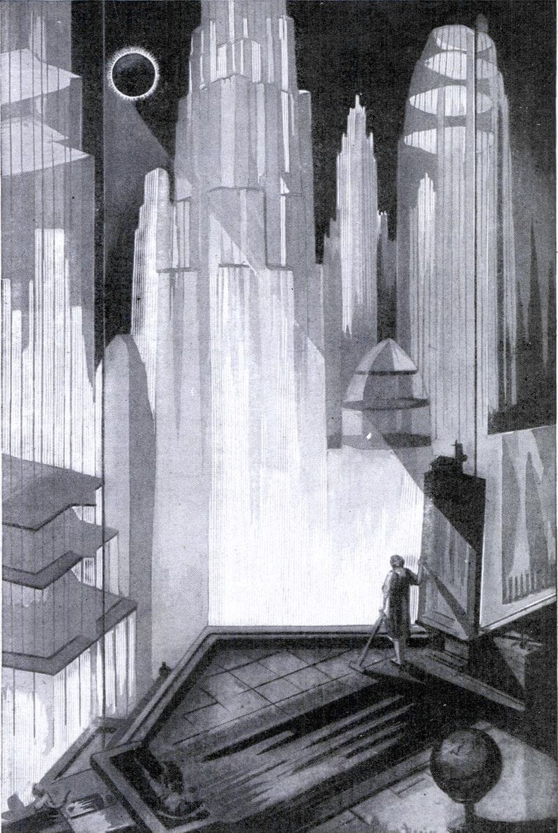 Artwork Title: A prediction of New York from 1926, Popular Mechanics