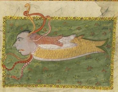 Artwork Title: Illustration from Book of Wonders, Persian illuminated manuscript