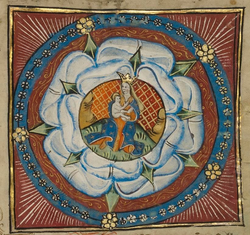 Artwork Title: The Virgin and Child in a White Rose, English illumination