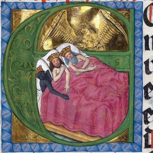 Artwork Title: Three Kings in Bed,  ‘Salzburg Missal’, Regensburg
