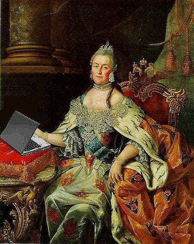 Artwork Title: Yekaterina II Alekseyevna of All the Russias Posts to Her Weblog, after Antropov