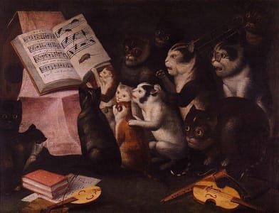 Artwork Title: A Glaring of Cats Making Music and Singing