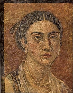 Artwork Title: Roman Portrait Mosaic from Pompeii