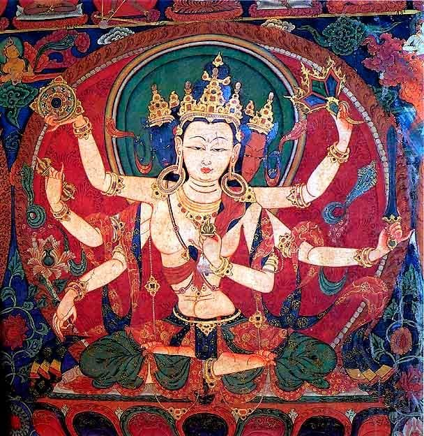 Artwork Title: Fresco depicting Buddha Vairocana (Nampar-Nangdsé)