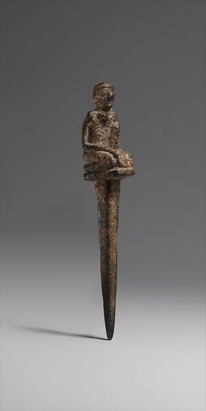 Artwork Title: Peg with a Man Kneeling,  c.2900-2350 BC