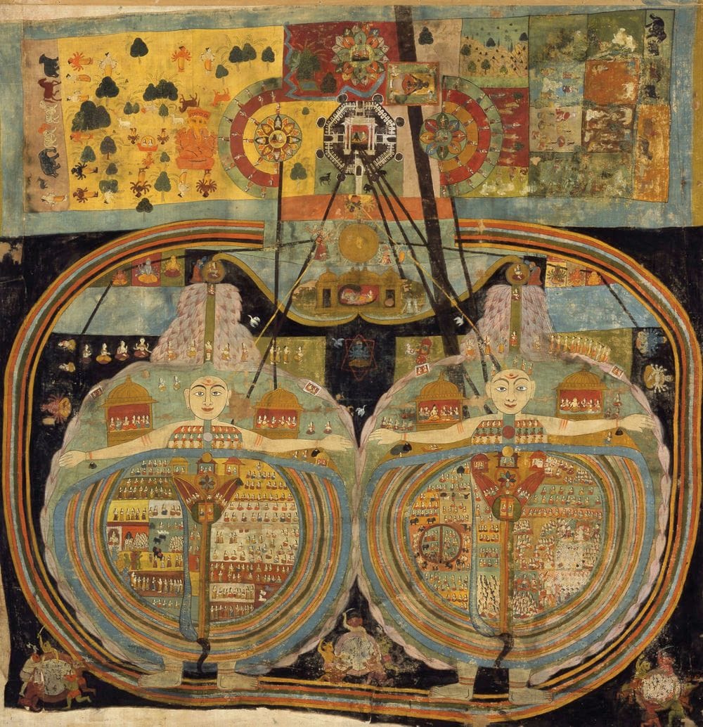 Artwork Title: Rajasthani Cosmological Painting, Indias