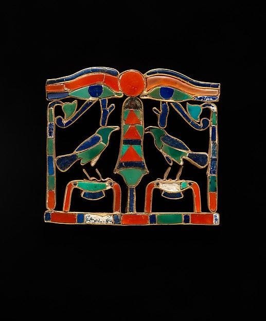 Artwork Title: Pectoral with Birds Flanking an Ukh Symbol,  ca-1802 B.C