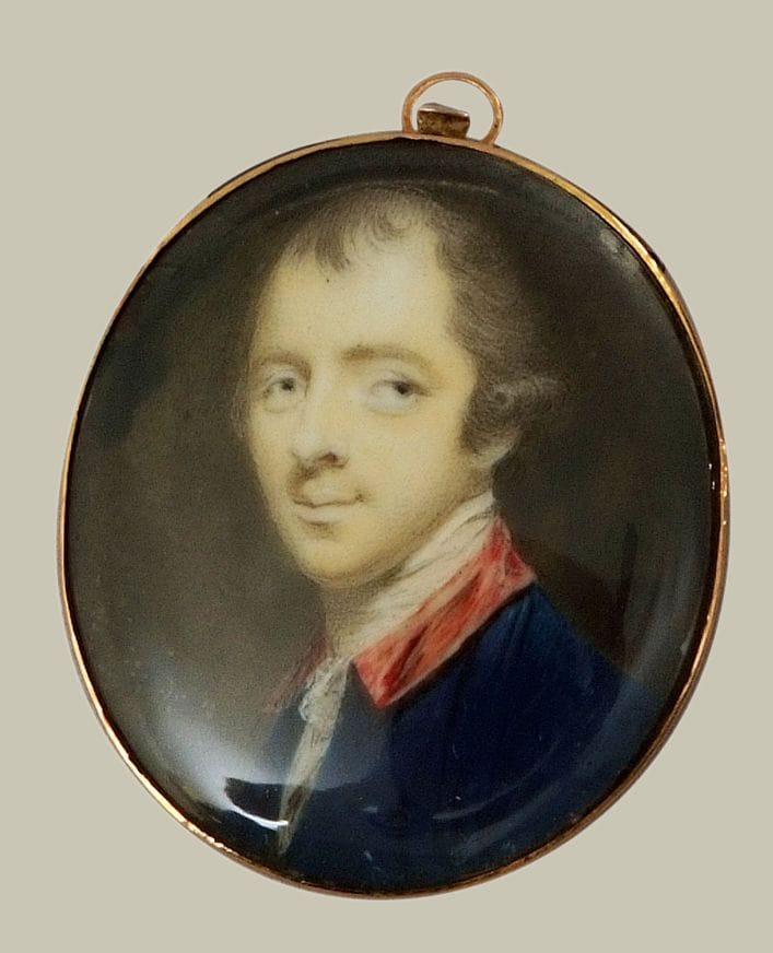 Artwork Title: Georgian portrait miniature in gold frame