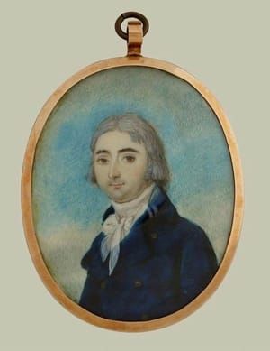 Artwork Title: Georgian portrait miniature of a gentleman