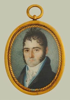 Artwork Title: Georgian portrait miniature of a young gentleman