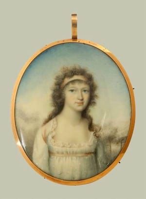 Artwork Title: Miniature portrait of a young lady