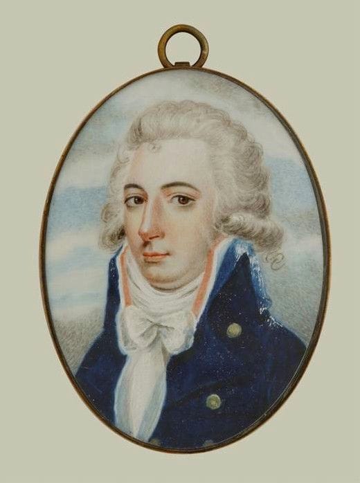 Artwork Title: Fine Georgian portrait miniature of a gentleman