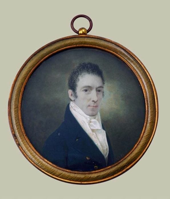 Artwork Title: Portait Miniature of a handsome Gentlemen