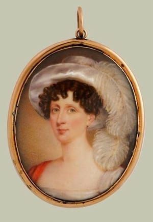 Artwork Title: English portrait miniature of a young lady