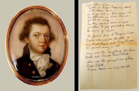 Artwork Title: Miniature Ivory Painting: Ship Captain John Dixon