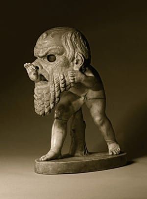 Artwork Title: Marble Figure of a Young Satyr Wearing a Theater Mask
