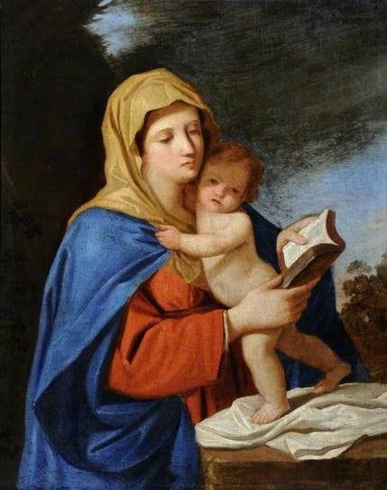 Artwork Title: The Madonna Reading and the Christ Child