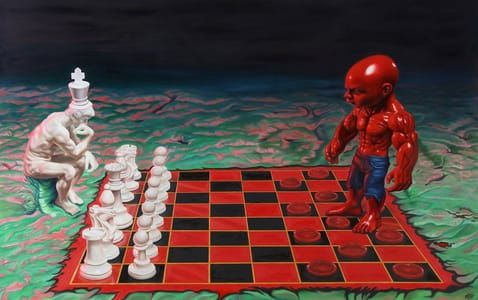 Artwork Title: Checkers VS Chess