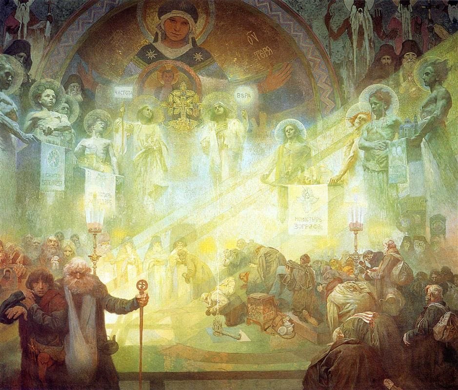 Artwork Title: Slav Epic #17 : The Holy Mount Athos