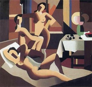 Artwork Title: Three Nudes In An Interior