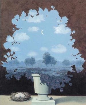 Architecture au clair de lune, 1956 - Rene Magritte 