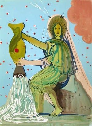 Artwork Title: Salvador Dalí Twelve Signs of the Zodiac - Aquarius