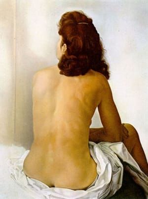 Artwork Title: Gala Nude from Behind Looking in an Invisible Mirror