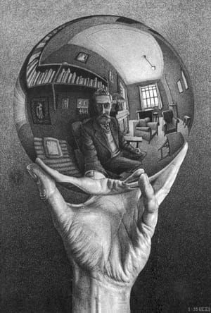 Artwork Title: Hand With Reflecting Sphere