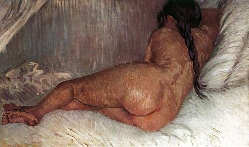 Artwork Title: Nude Woman Reclining, Seen from the back (Nude Woman Reading, Seen from the back)