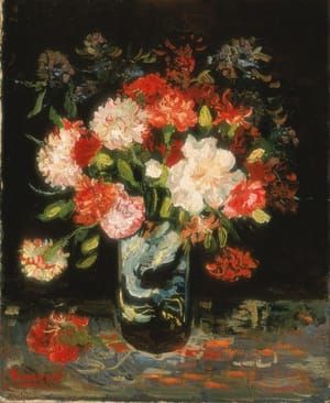 Artwork Title: Vaas met anjers (Vase with Carnations)