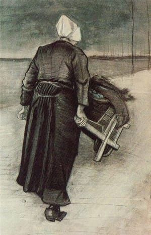 Artwork Title: Woman with wheelbarrow