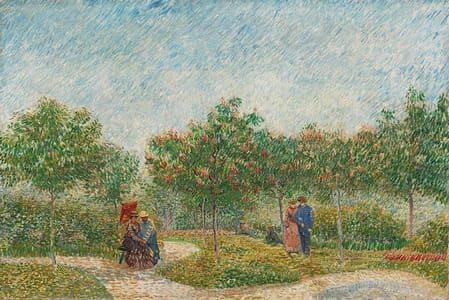 Artwork Title: Garden with Courting Couples: Square Saint-Pierre