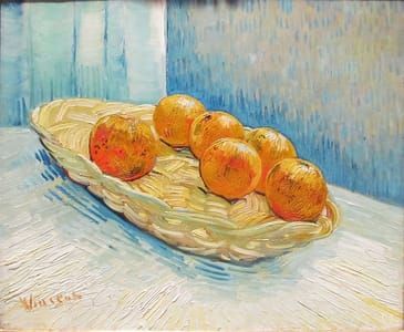 Artwork Title: Basket with Six Oranges