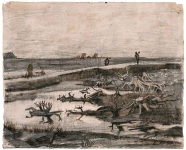 Artwork Title: Landscape with Bog Trunks (Travaux aux Champs)