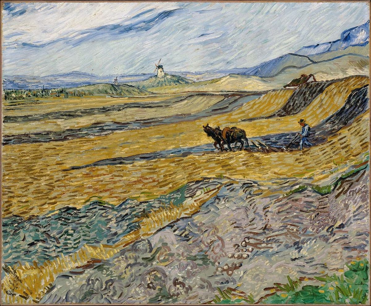 Artwork Title: Enclosed Field with Ploughman