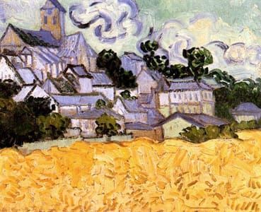Artwork Title: View of Auvers with Field, Houses and Church