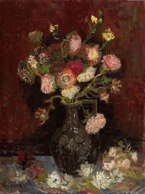 Artwork Title: Vase with Asters and Phlox
