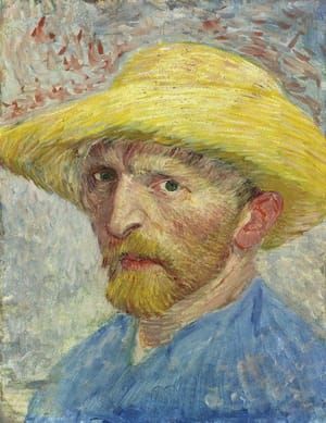 Artwork Title: Self Portrait with Straw Hat, Paris: Summer