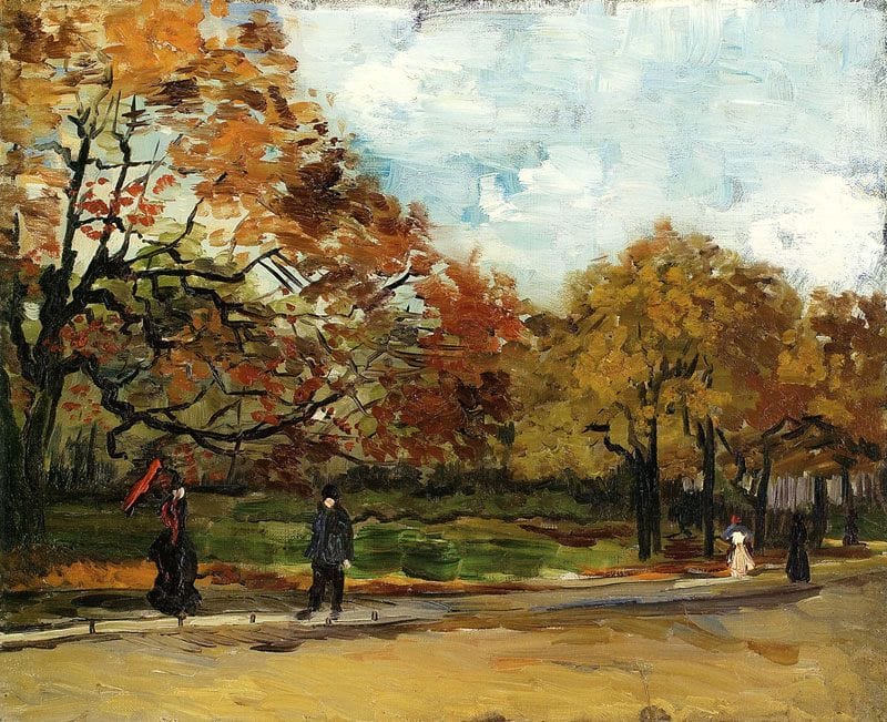 Artwork Title: View of a Park in Paris