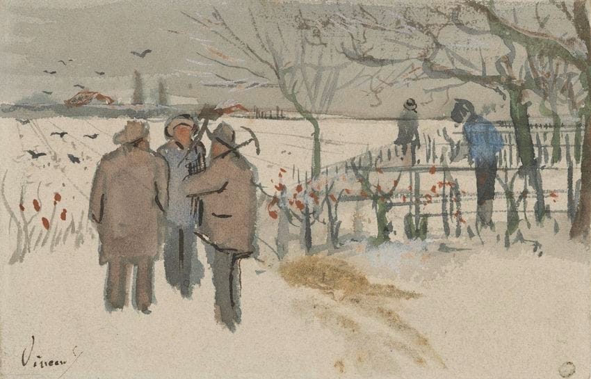 Artwork Title: Miners in the Snow: Winter The Hague, October 1882