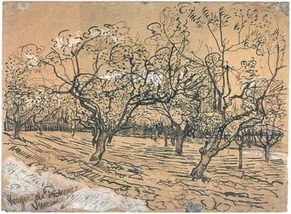 Artwork Title: Orchard with Blossoming Plum Trees (The White Orchard)
