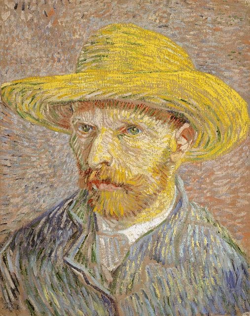 Artwork Title: Self Portrait with a Straw Hat (obverse: The Potato Peeler)
