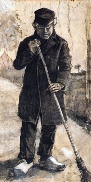 Artwork Title: A Man with a Broom