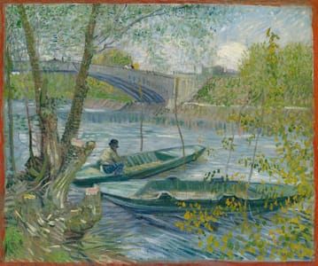 Artwork Title: Fishing in Spring, the Pont de Clichy (Asnières)