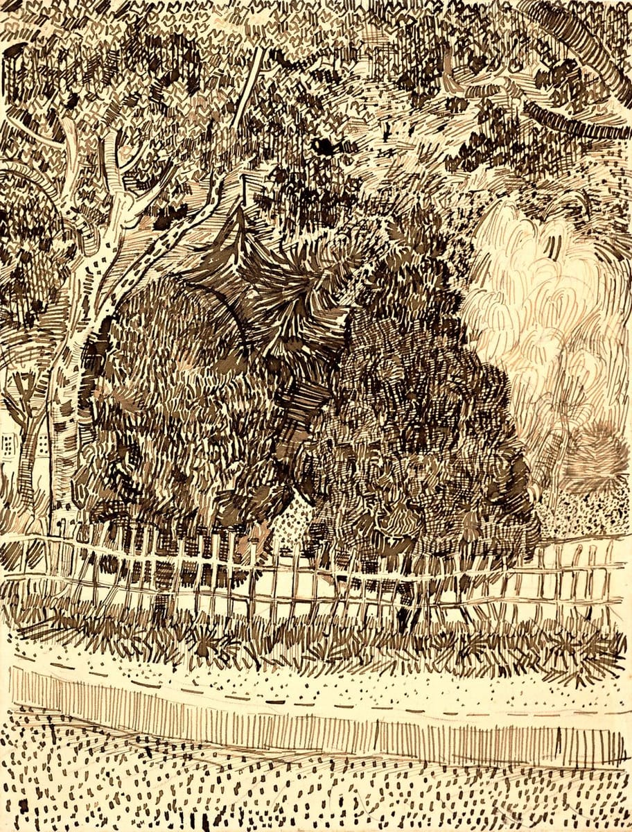 Artwork Title: Park with Fence Arles, September 1888