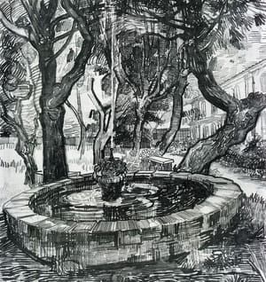 Artwork Title: Fountain in the Garden of Saint-Paul Hospital